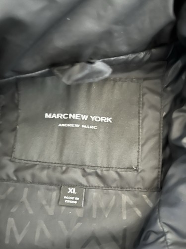 Marc New York Black Patton Diamond Quilted Jacket Coat Size XL By Fulton Field - Picture 5 of 7