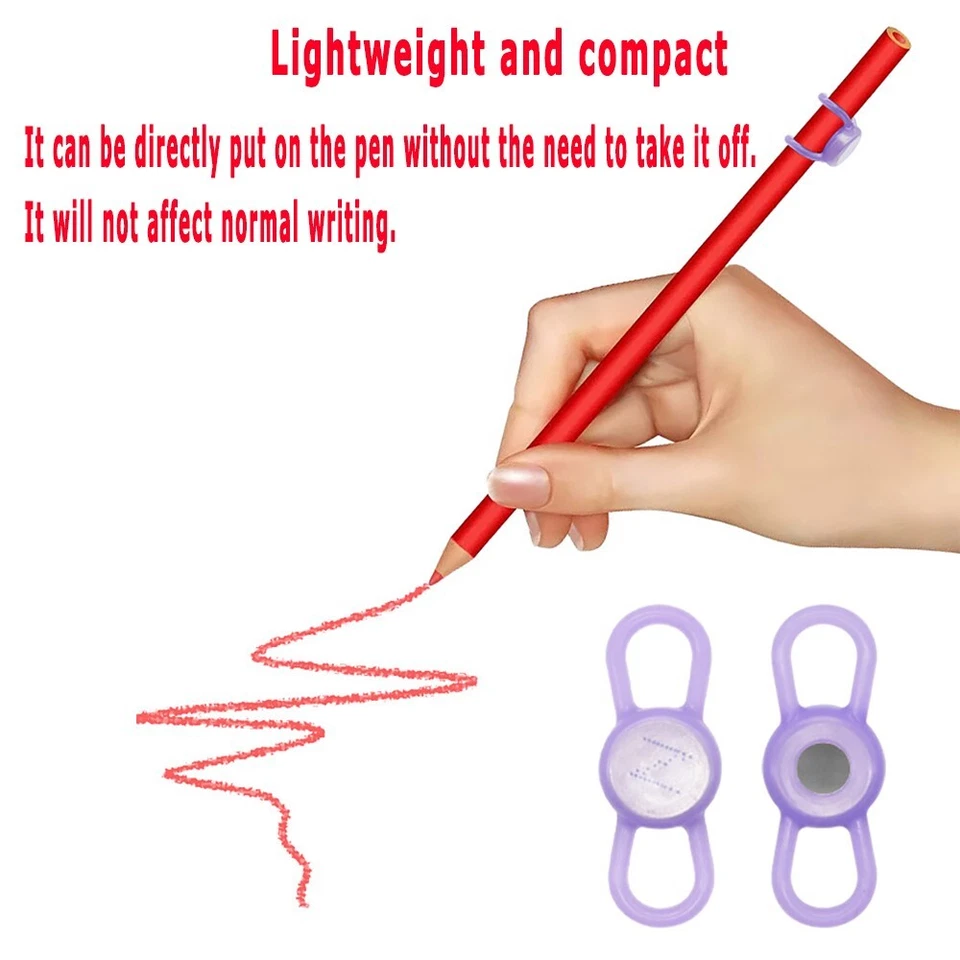 Magnetic Removable Pen Clip, Creative Stationery Pen Holder Pen Ring for Markers Foto 4 de 4