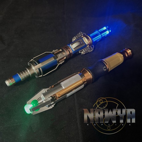 Doctor Who 11th Metal Sonic Screwdriver LED Colorful Light Cosplay Prop Replica - Foto 9 di 12