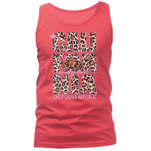 Golden State California Republic Cali Bear Cali Life Style Graphic Tank Top - Foto 8 di 11