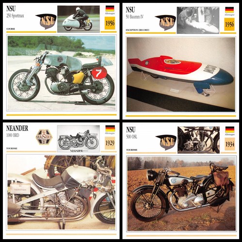Lot 54 Photo Cards Motorcycle GERMANY Editorial Service Text in French LOT n3 - Picture 3 of 16