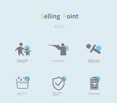 43cm Elektrische Automatische Wasserpistole Spielzeug Tragbar Sommer Strand Outdoor Kampf für Ki - Bild 23 von 26