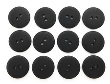 12 Black Suspenders ,dress flat Buttons 5/8  