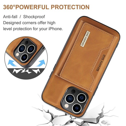 For iPhone 15 14 13 12 11 Pro Max 7 Case Magnetic Leather Wallet Card Slot Cover - Picture 11 of 17
