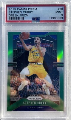 その他 2019 NBA Prizm Stephen Curry patch Stephen Curry 2019 Panini Prizm Green Prizm #98 PSA 9 | eBay