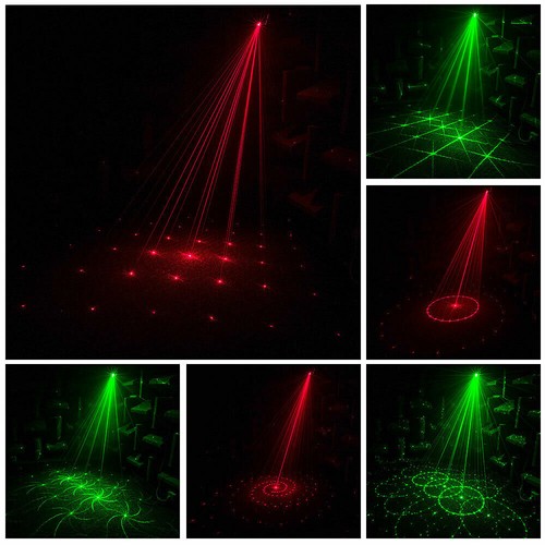 Mini R&G Laser Light Projector LED Stage Lighting Xmas DJ Disco Party UK Plug RL - Picture 6 of 12