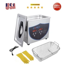 CXRCY Ultrasonic Cleaner with - Heated Timer,3.2L for Jewelry/Dental/Watch