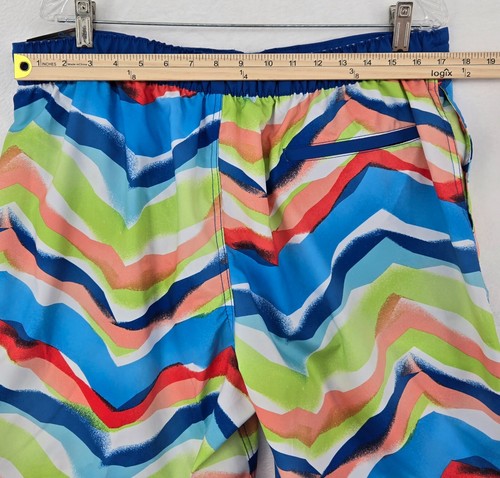 Speedo Men's Boardshort Swim Trunks Blue XL UPF 50+ Multicolor Striped - Picture 6 of 11