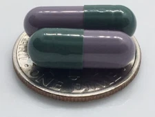 Dusty Green/Purple Gray Size 4 Empty Gelatin Capsules also known as Gelcaps