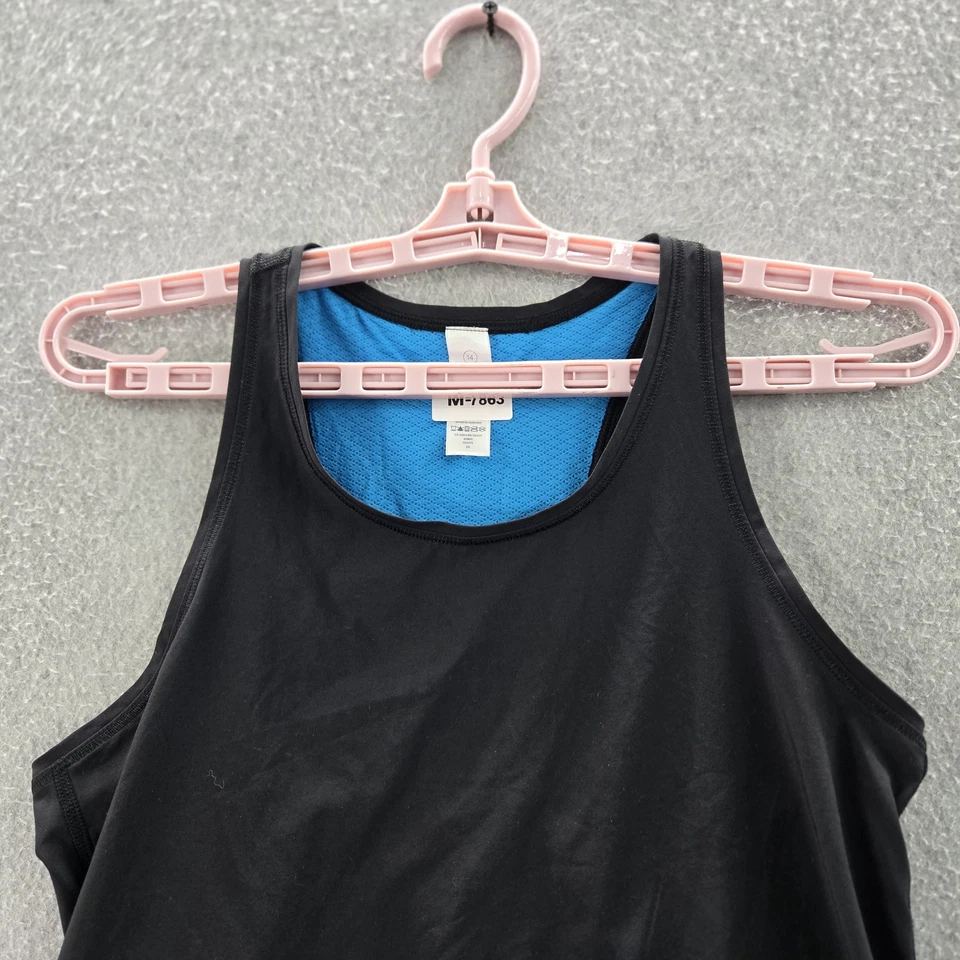 Camiseta sin mangas Ivivva para niñas 14 negra nailon poliéster ropa deportiva geométrica reciclada Foto 4 de 4