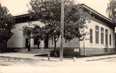 RPPC Post Office GRASS VALLEY, CA Nevada County 1910s Vintage Photo Postcard
