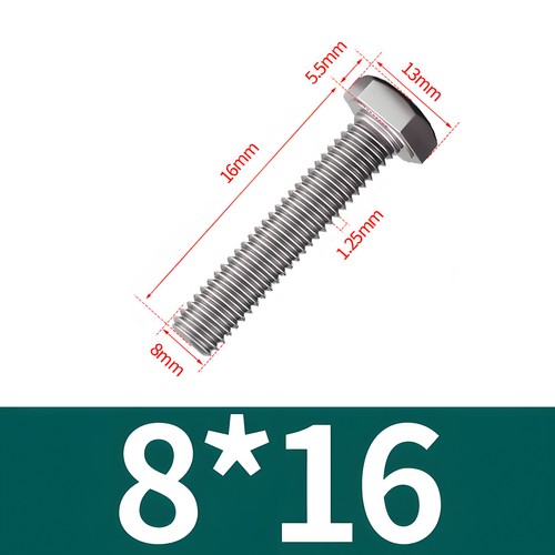 Sechskantschrauben DIN 933 M4-M16 Edelstahl V2A Maschinen Linksgewinde Schraube - Bild 43 von 102