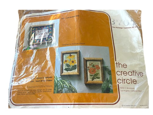 ✨The Creative Circle 3707 Love Spoken Here Needlepoint Kit VTG 1978 NIP✨ - Picture 2 of 7