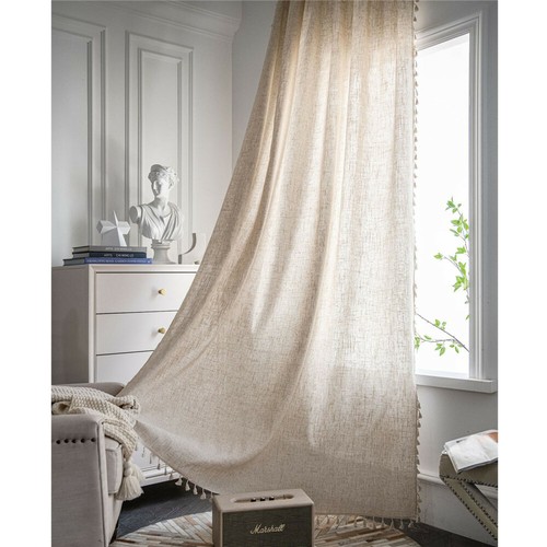 Boho Tassel Curtain Living Room Bedroom Window Drape Treatment - Picture 5 of 34