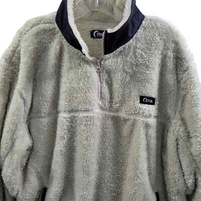 Zyia Cream 1/4 Zip Sherpa Fleece Pull Over Size 3XL 91223