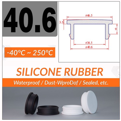 2.5~60mm Black Snap-On Hole Plug Silicone Rubber Blanking Seal Bung Pipe Tube - Picture 51 of 61