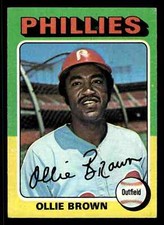 1975 Topps Ollie Brown #596 - Philadelphia Phillies