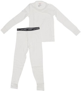 Medium Natural Hanes X-Temp Boys Thermal Rib Knit Set Includes Top & Bottom