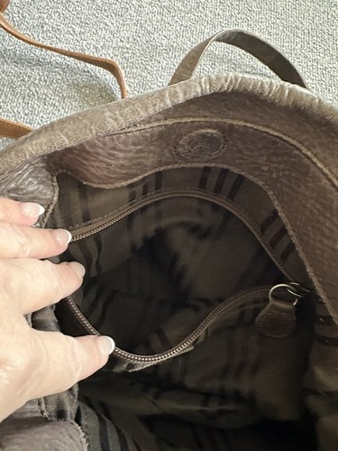 Frye Melissa Leather Dark Brown Hobo Shoulder Bag And Matching Frye Wallet - Picture 6 of 7