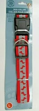 NEW Adjustable Red Dog Collar Fits 18-24in Necks Large By Greenbrier Kennel Club