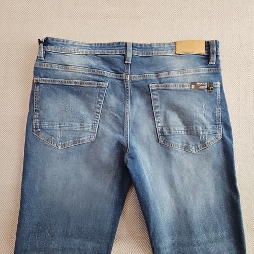Pantalones de mezclilla elásticos rectos Buffalo By David Bitton Max-x para hombre W34 L30 nuevos con etiquetas - Imagen 10 de 15