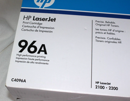 Cartucho de tóner negro sellado genuino HP C4096A 96A para LaserJet 2100, 2200 - Imagen 2 de 7