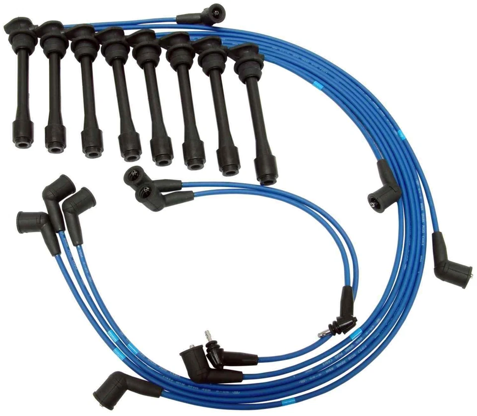 NGK TE119 Spark Plug Wire Kit Set Blue Silicone For Lexus SC400 LS400 4.0L 95-97 - Image 4 of 4