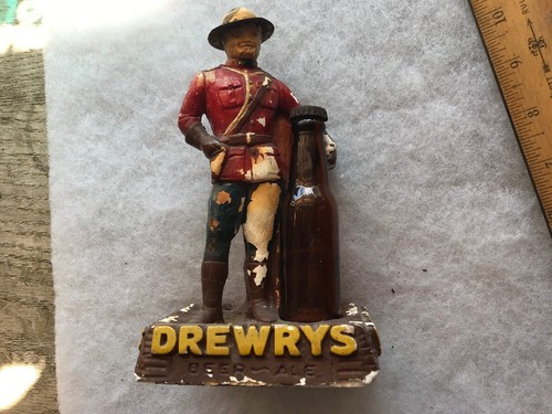 DREWRY’S Bier & Ale Vintage Kreide Bar Display mit Flasche - Bild 1 von 12