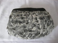 Elegant old fur muff/muff/bag made of silver-grey Persian/neat condition