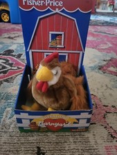 Vintage 1996 Puffalump Fisher Price chicken stuffed animal plush Barnyard toy