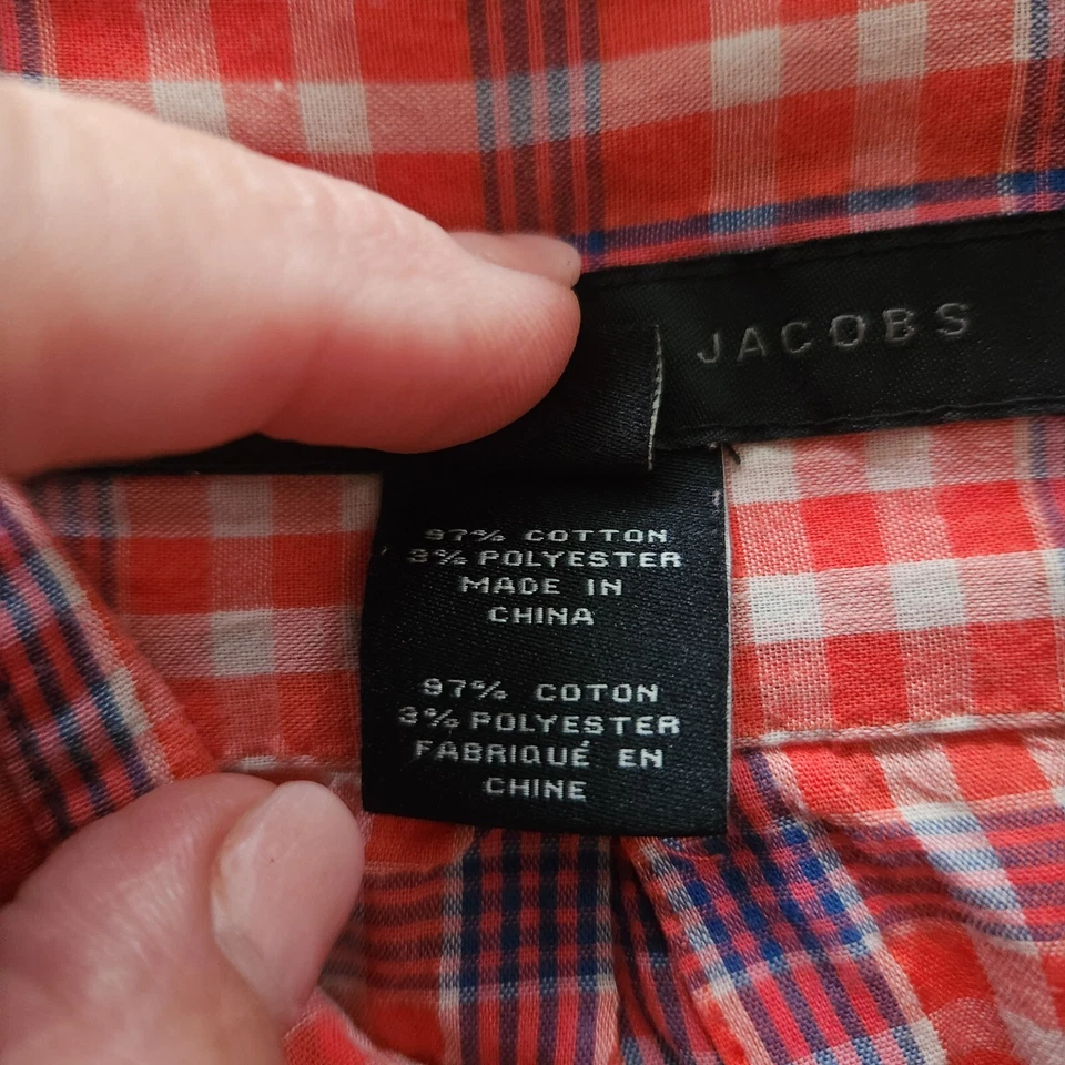 Camisa Marc By Marc Jacobs Para Hombre Med Cuadros Coral Rojo Foto 4 de 4