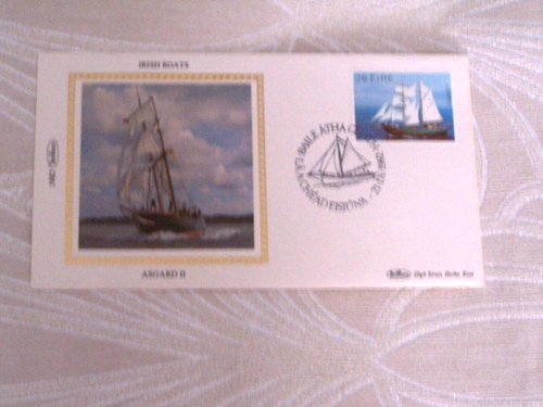 First day cover Set of 4 Benham Silks 1982 Irish boats 21.9.1982 Eire - Picture 4 of 12