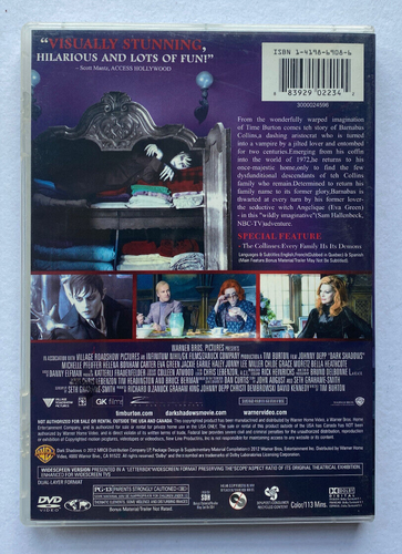 Dark Shadows (2012) DVD - Picture 2 of 2