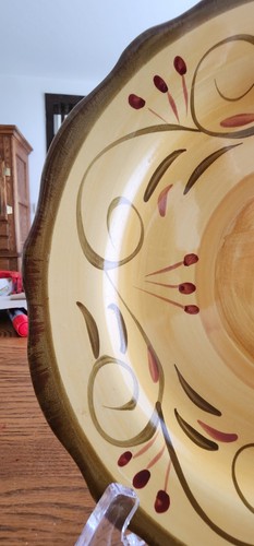 Italian Villa Dinner Plate 11" Home Trends Ceramic Yellow Brown ! - Picture 6 of 15