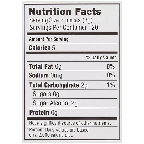Trident White Sugar Free Gum, Spearmint Flavor, 60 Pieces each Pack of 4 - Picture 9 of 10