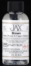 Jax BROWN Darkener Patina Antique for Brass, Bronze & Copper - 2 oz.