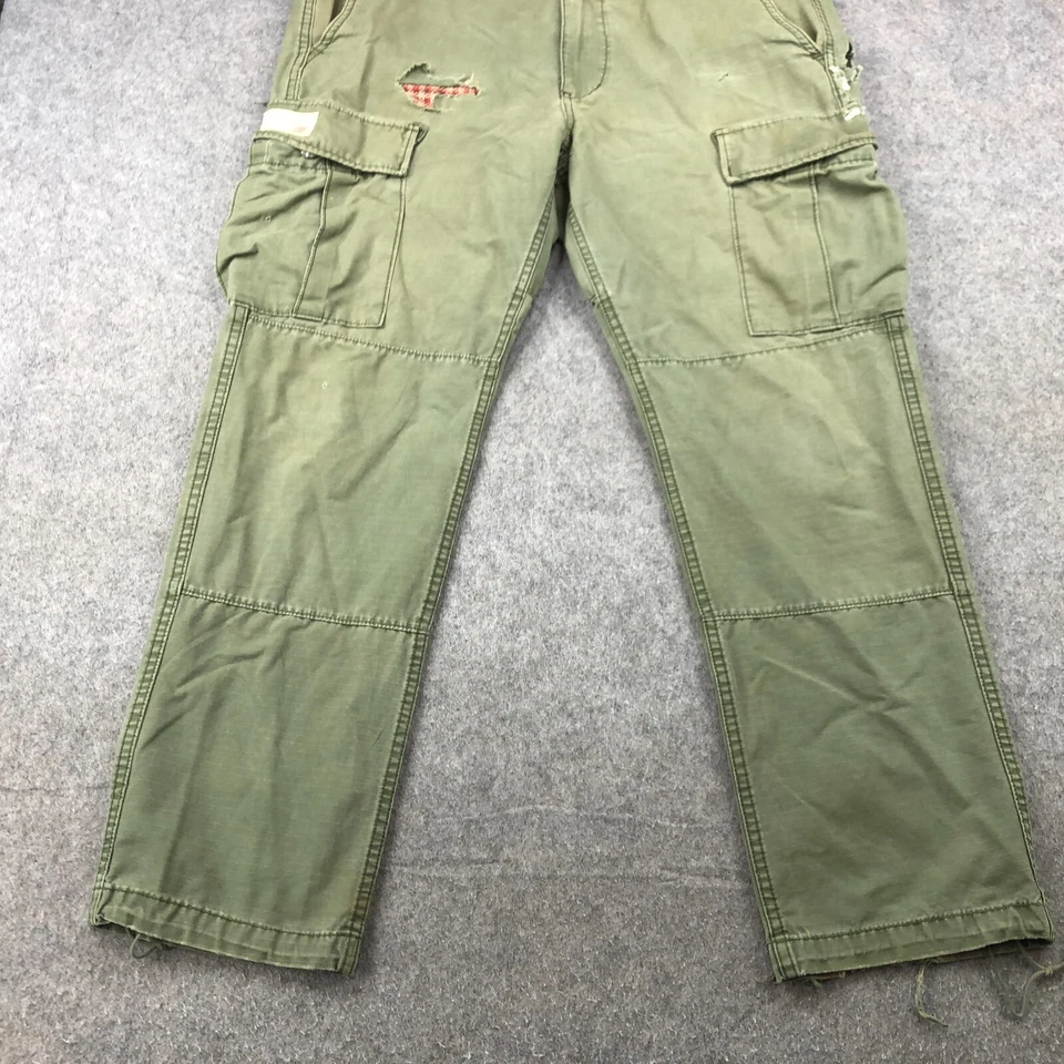 Pantalones Ralph Lauren Denim & Supply Para Hombre 36x30 Verde Oliva Carga Militar Ejército Foto 2 de 4