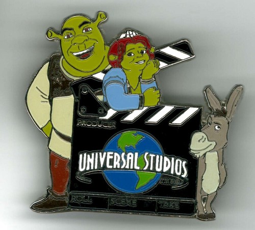 Universal Studios Pin - Shrek - Fiona Donkey - Movie Clipboard - Animation Badge
