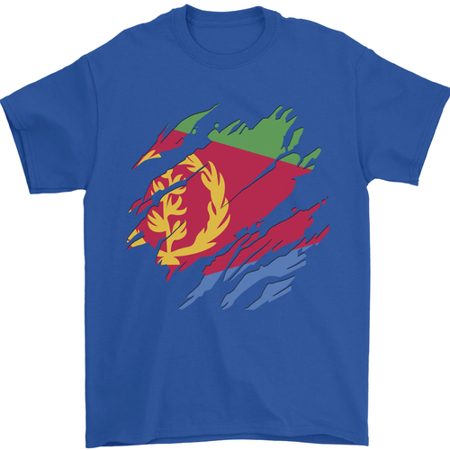 Camiseta de fútbol americano para hombre Bandera de Eritrea desgarrada con bandera de Eritrea 100 % algodón - Imagen 11 de 106