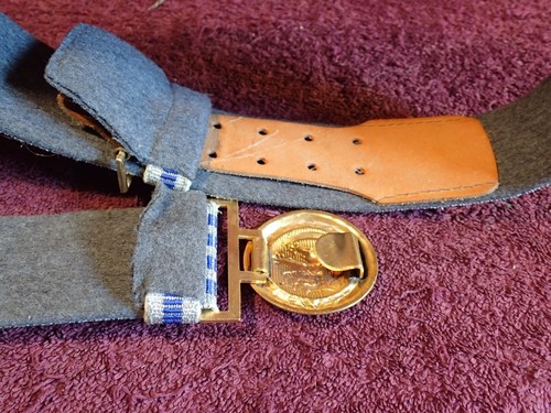 BELLA CINTURA MILITARE VINTAGE UFFICIALI con FIBBIA FINLANDIA ESERCITO FINLANDESE - Foto 3 di 4