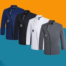 Long Sleeve Chef Jackets Uniform Shirt Service Bakery Breathable