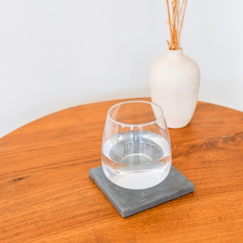 Graue Marmor Untersetzer Glasuntersetzer eckig 4er-/8er-Set 9x9 cm Soeji® MEWALI - Bild 3 von 9