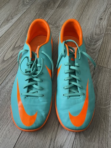 Nike Mercurial Indoor Soccer Shoe Teal/Orange size  | eBay