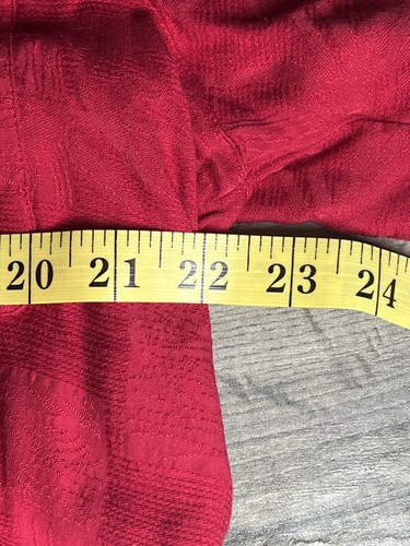 Caribbean Joe Camp Shirt -Size Large, Red Palm Jacquard Fabric, Silk/Rayon Blend - Picture 16 of 16