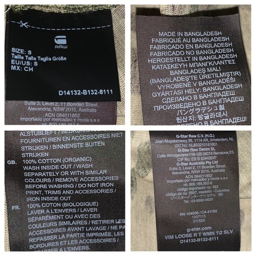 Neu mit Etikett G Star Raw Gr. SMALL Camouflage VIM lockeres 1/2-Arm T-Shirt Tee khaki armeegrün - Bild 11 von 11