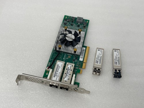 HP QLogic QLE2662 Dual Port 16Gb SFP+ HBA adapter card QW972-63001 2x SFP E7Y09A - 第 1/11 張圖片