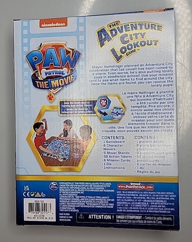 nickelodeon Paw Patrol The Movie The Adventure City Lookout Game Age 4+ - Picture 3 of 6