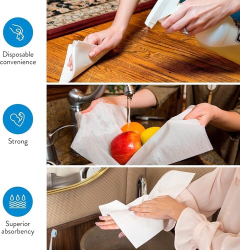 Versatile Linen-Like Disposable Hand Towels - Perfect for Bathrooms & Events - Picture 7 of 10