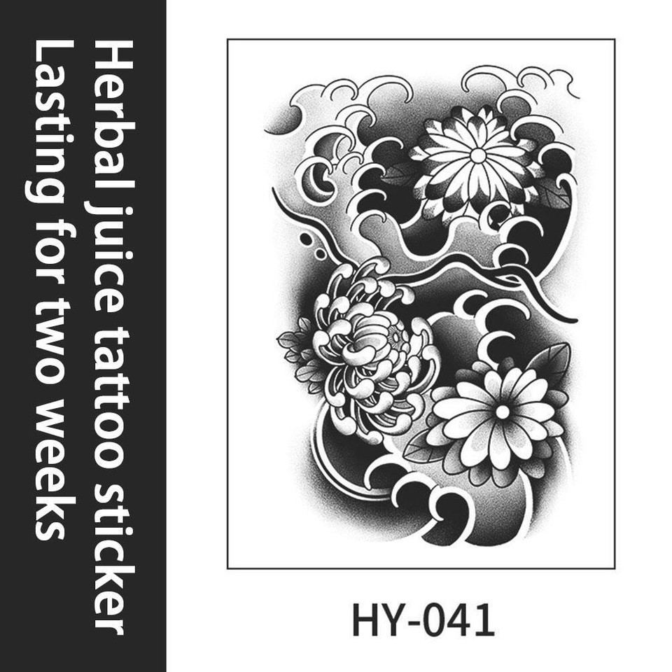 Large Temporary Fake Tattoo Full Sleeve Leg Arm Waterproof Stickers Men