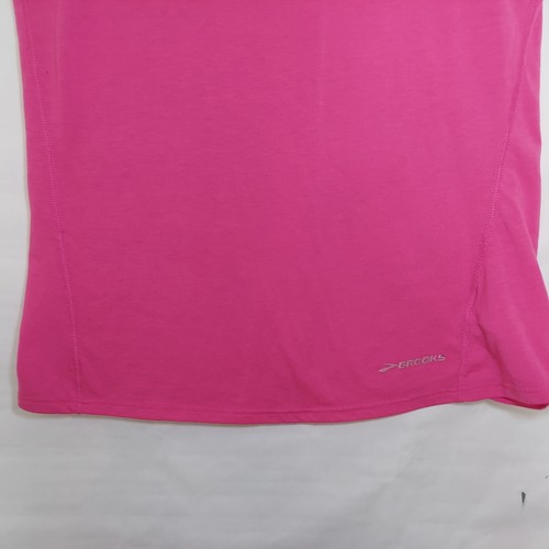 Brooks Tank Top S Dri Layer Quick Try Moisture Wicking Pink Lightweight Ruched - 第 3/11 張圖片